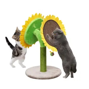 Cat Scratching Tree with Playful Bee Toy and Sisal Post Tall