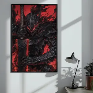 Guts Berserk Anime Art Print Poster, Berserk Guts Graphic Anime Posters (NO FRAME)