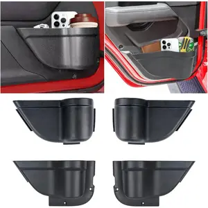 4PCS Front and Rear Door Storage Pockets for Jeep Wrangler JK Accessories 2011-2018 for Jeep JK Accessories 2/4 Door for Jeep Wrangler Accessories Interior