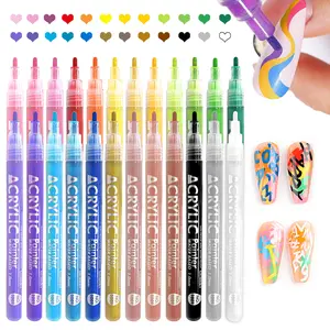 Multi-Functional Nail Art Pen Set, 24/36 Color for DIY Drawing & Dotting - Quick Dry Acrylic Painting, 3D Embroidery Pen for Salon & Home Manicure, All-in-One Nail Care Kit