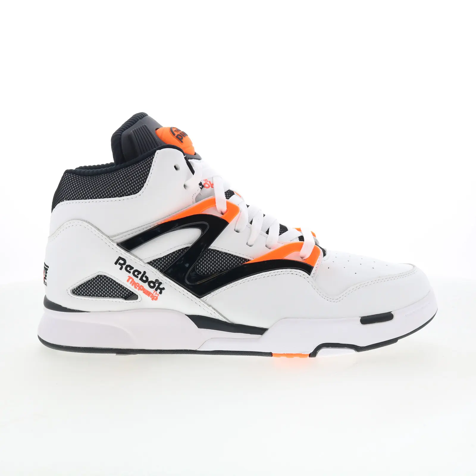 Reebok Pump Omni Zone II Mens White Leather Lace Up Lifestyle Sneakers Shoes