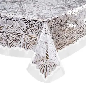 Vinyl Tablecloth Clear Eco-Friendly Square - Durable PVC Tablecloth 54"x54" 10 Mil Thick