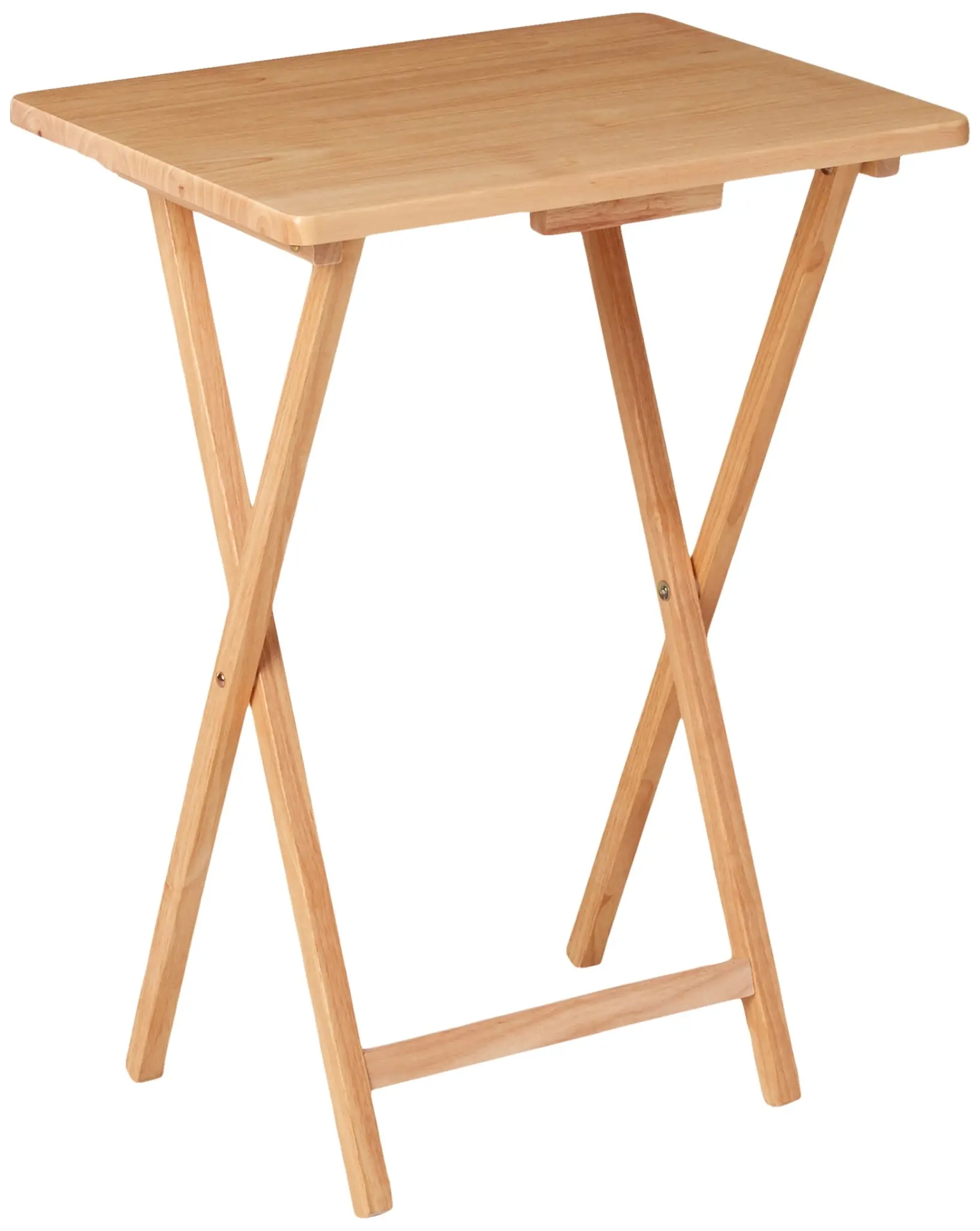 Mainstays Rubberwood Folding TV Tray Table, Natural Mainstays Rubberwood Folding TV Tray Table, Natural