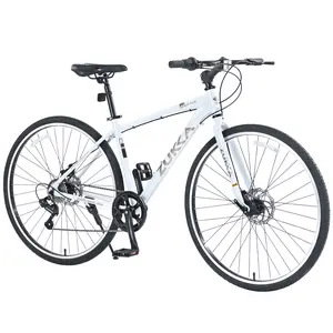 Shimano 7-Speed Hybrid City Bike - Lightweight Aluminum Frame, Dual Disc Brakes, 700C Wheels - Unisex Adult Commuting & Fitness Bicycle