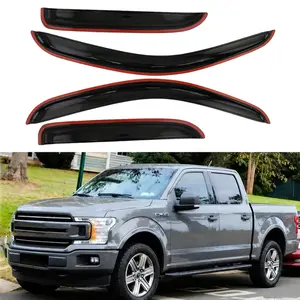 4PCS Window Rain Guard Visors Vent Shade Deflectors for Extended Cab - Durable All-Weather Car Exterior Accessories
