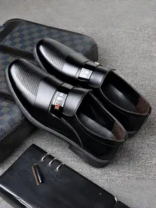 New Men's Trendy Formal Shoes Business Casual Office Footwear Office Work Shoes Fashion Versatile Soft Sole, PU Leather Pointed Toe, All Seasons