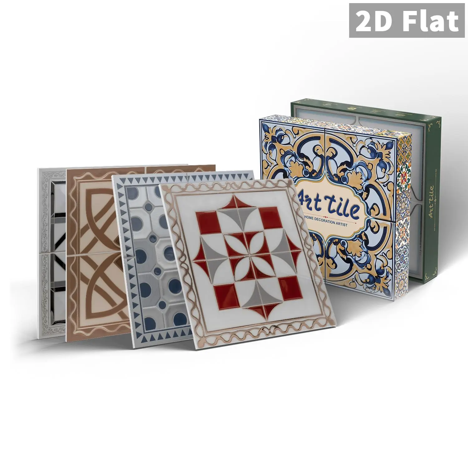 24PCS Peel and Stick Backsplash Tiles 6x6 Inch Vintage Pattern Wall Tiles, Waterproof Self Adhesive Kitchen Backsplash Sticker, Removable PVC Foam Tile Decals for Kitchen Bathroom Home Decor