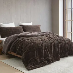 Fluffy Buffalo - Coma Inducer Oversized Comforter Set - Earthtone Brown
