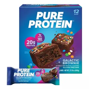 Pure Protein 20g Protein Bar - Galactic Brownie - 12ct: Ready to Eat, Chewy Consistency, 21.12oz Net Weight