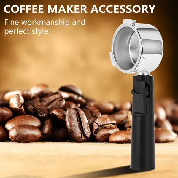 51mm Modern Bottomless Portafilter with Stainless Steel Filter Basket - Aluminum Alloy-Plastic Replacement Handle for Professional Espresso Coffee Makers