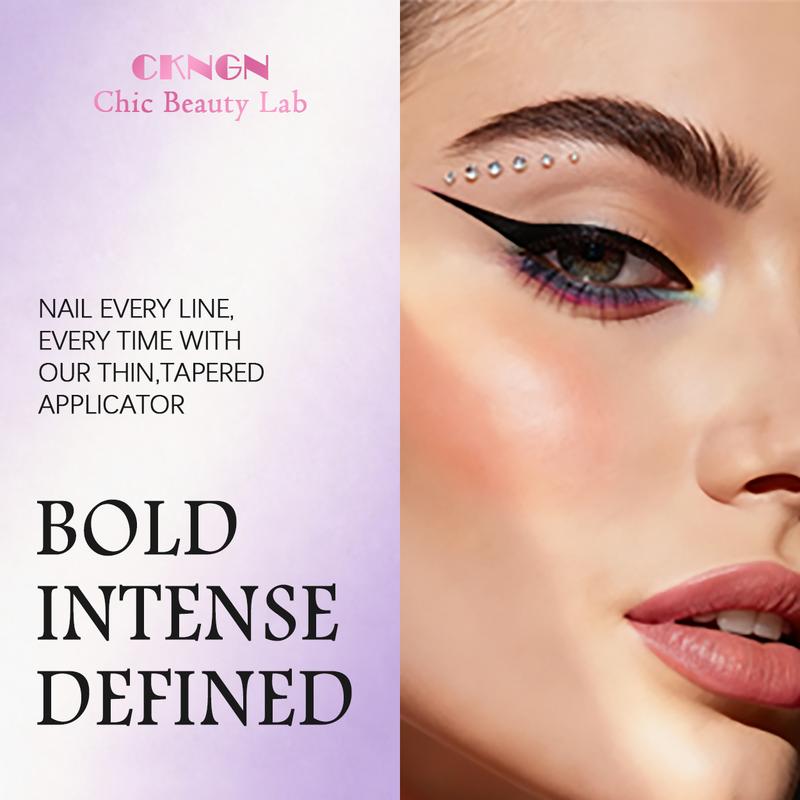 CKNGN Black Liquid Eyeliner with Spiral Fine Tip, Smooth Waterproof Smudge-Proof Quick Dry Makeup Eyeliner, Long-Lasting High Pigment, Heart Cap Design, Gift for Women, Valentine’s Day & Christmas marker makeup eyeliner eyeliner stamp Natural Individual L