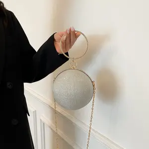 Sphere Design Women’s Evening Bag – Fashionable Round Ball Handbag with Chain, Mini Crossbody & Shoulder Bag for Party, Banquet & Formal Occasions