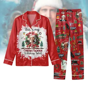 Christmas Vacation Pajamas Set, Clark Griswold Long Sleeve Pjs, National Lampoons Vacation Loungewear, Family X-mas Matching Sleepwear