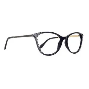 Cattitude Bling Reading Glasses 4 Women W Hematite Genuine European Crystals, Magnifying Cat Eye  NY Fifth Avenue
