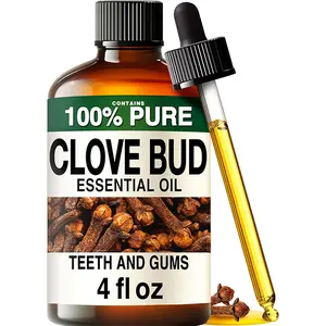 KUKKA Clove Oil 4 fl Oz for Teeth and Gums, Oral Care, Aromatherapy Diffuser Massage, Skin Care & DIY Soap Making Scent