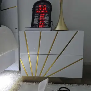 LED Muslim Prayer Clock, Azan Wall Clock, Digital Prayer Timer for Home Office Mosque, Decorative Hanging Clock