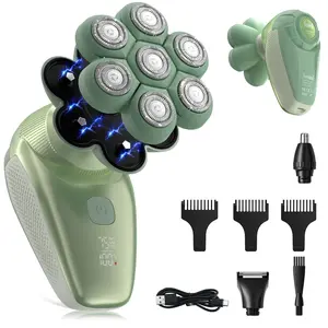 Flowind 3-in-1 Groomer Shaver for Men, Bald Head Shaver & Beard Trimmer, Men’s Electric Shavers Wet/Dry IPX7 Waterproof, 120-Min USB Rechargeable Razor for Face & Body, Ideal Grooming Gift Set for Men