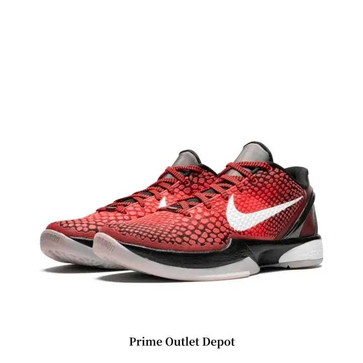 Red & White Snake-Scale Low-Top Retro Basketball Sneakers | Streetwear Shock-Absorbing Breathable Athletic Shoes