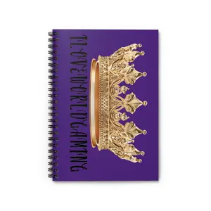 GOLD CROWN  ISpiral Notebook - Love World Sharing, Holiday Gift, Journal for Students, Festive Planner, Christmas Writing, Gift for Writers
