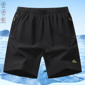 Men’s casual athletic shorts with side zip pockets and back zip pockets, elastic drawstring waistband; suitable for casual wear, outdoor sports, fitness, and running; men’s shorts, summer shorts, summer clothing