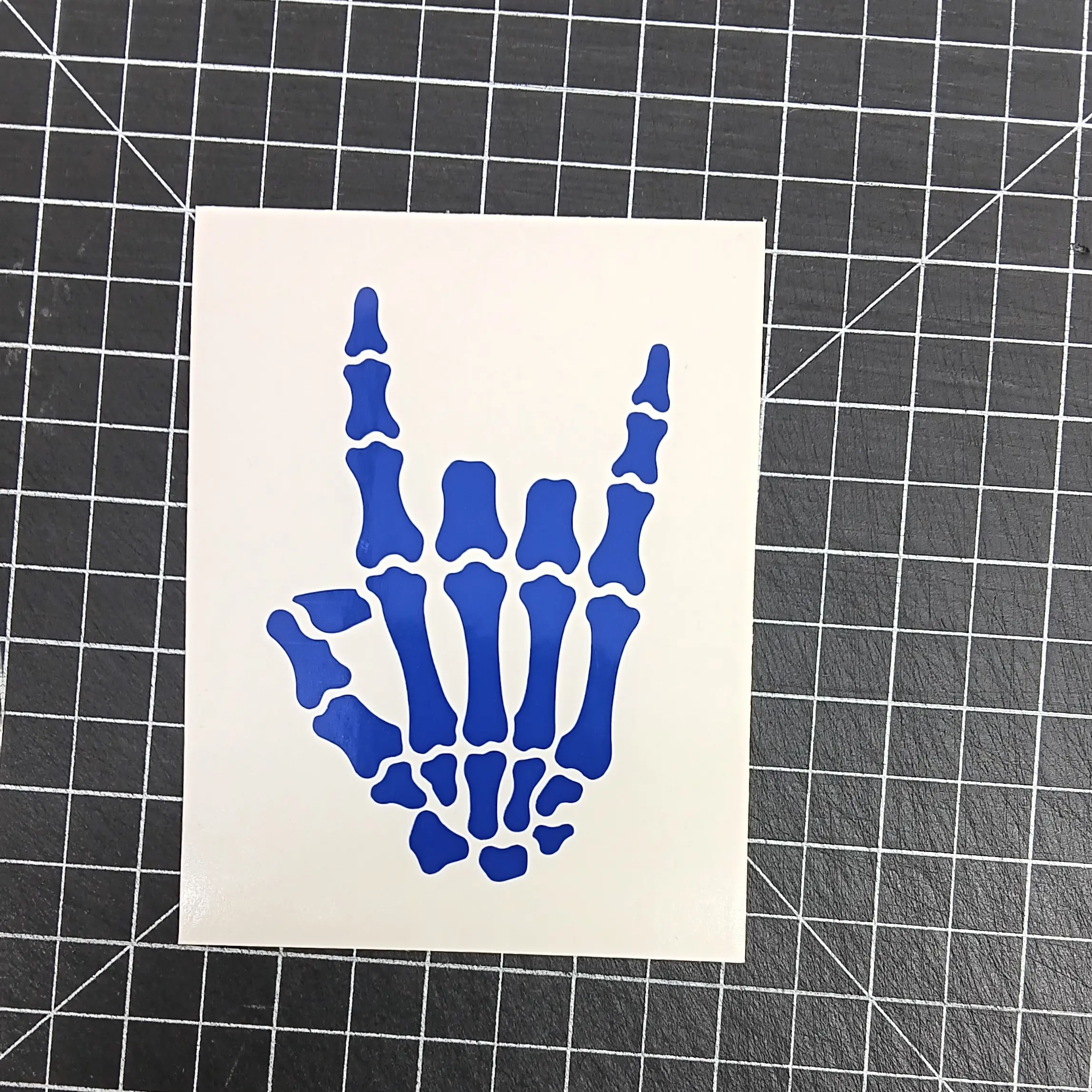 Skeleton Rock On Decal/ Sticker