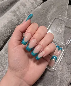 Blue Spritz - Handmade Press On Nails