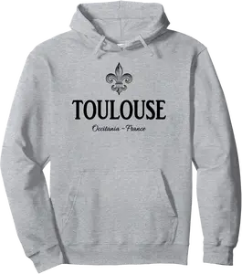 Toulouse France Fleur de Lis Pullover Hoodie - Taylorde Shop 89B0DDJ6HBG8