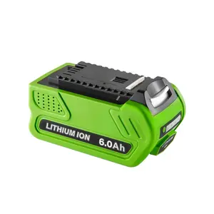 2Pack 40V 6.0Ah 29462 Li-ion Replacement for Greenworks 40V Battery Compatible with Greenworks 40V Cordless Power Tools 29462 Rohs Certified