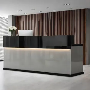 All - In - One Office Desk with Scientific - Ratio Storage Cabinets, Cable - Organizing Grommets, Reinforced Support, Silent Rails Keyboard Tray, Two - Tier Desktop, LED Light Strips and Private Drawers