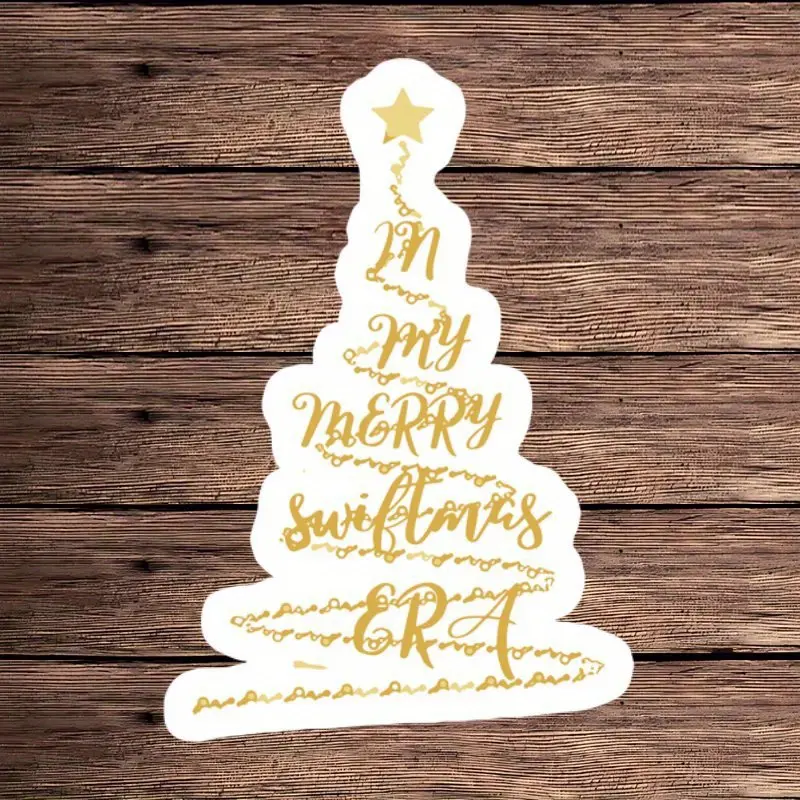 Creative Christmas Tree Stickers, Sunscreen and Waterproof, Car Decoration Stickers, Laptop Stickers, IPad Stickers, Phone Case Stickers, Decorative Stickers, Water Bottle Stickers