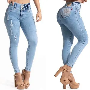 W71-145  Buttlifting Colombian Jeans Fashion Fit Womenswear