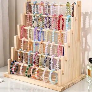 Wooden Jewelry Storage Rack, Multi-layer Jewelry Display Stand, Jewelry Organizer for Necklace, Bracelet, Home Organizer for Jewelry