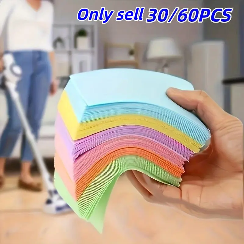 30/60pcs Floor Cleaning Sheets, Random Colors, Tile & Toilet Bowl Cleaner, Household Floor & Toilet Cleaning Supplies, Home Cleaning Products, Home Cleaning Supply