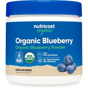 Nutricost Organic Blueberry Powder 8oz (227 Grams) - Pure, Gluten Free, Non-GMO, from Organic Blueberries