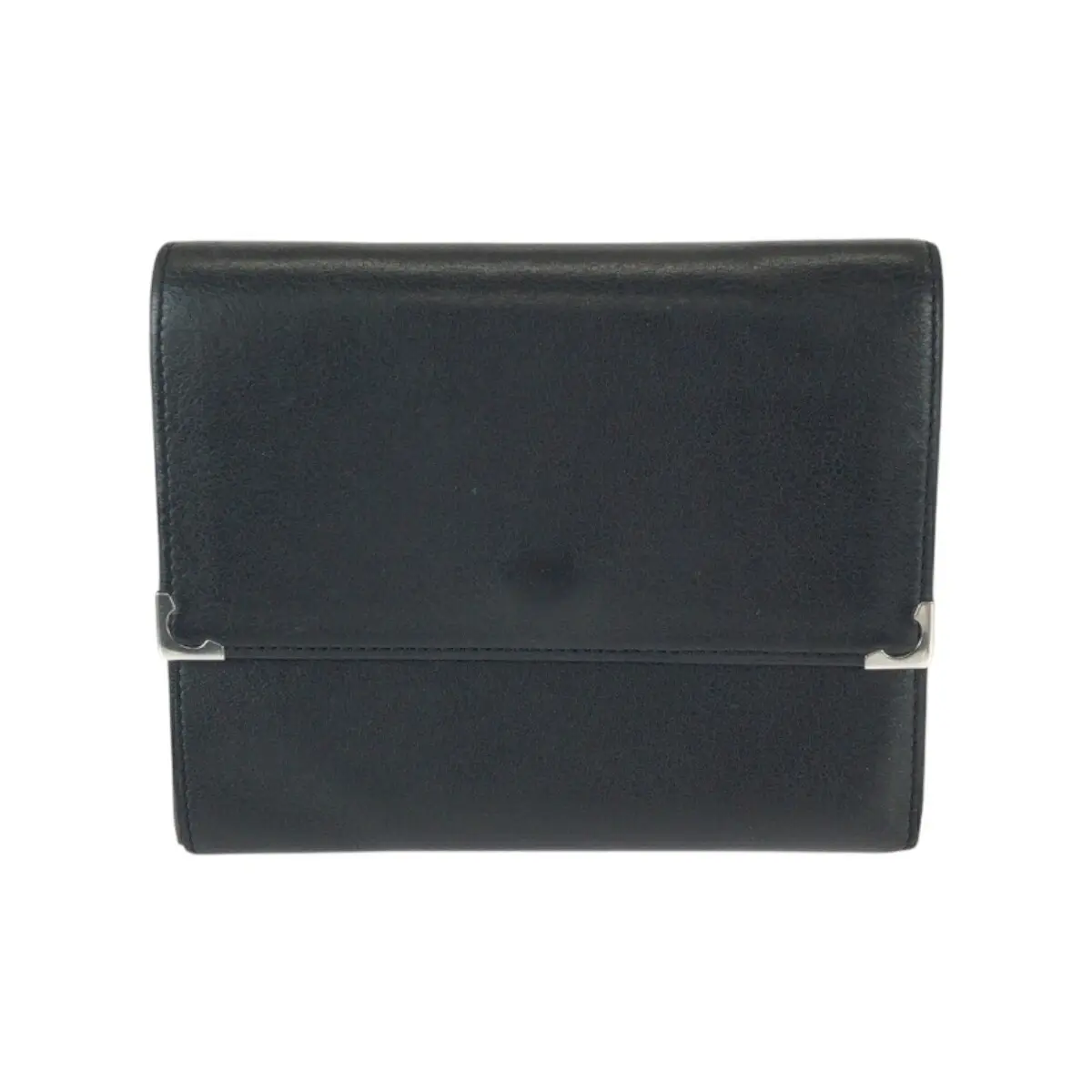 Pre-owned Cartier Calfskin Small Leather Goods Must Line Leather Compact Wallet