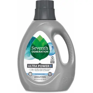 Liquid Laundry Detergent, Free & Clear, 50 Loads,+ Fights Stains & 6X Agents, 87.5 Fl Oz