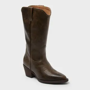 Women's Reed Boots with Memory Foam Insole - Universal Thread Reed Weathered Brown 8.5