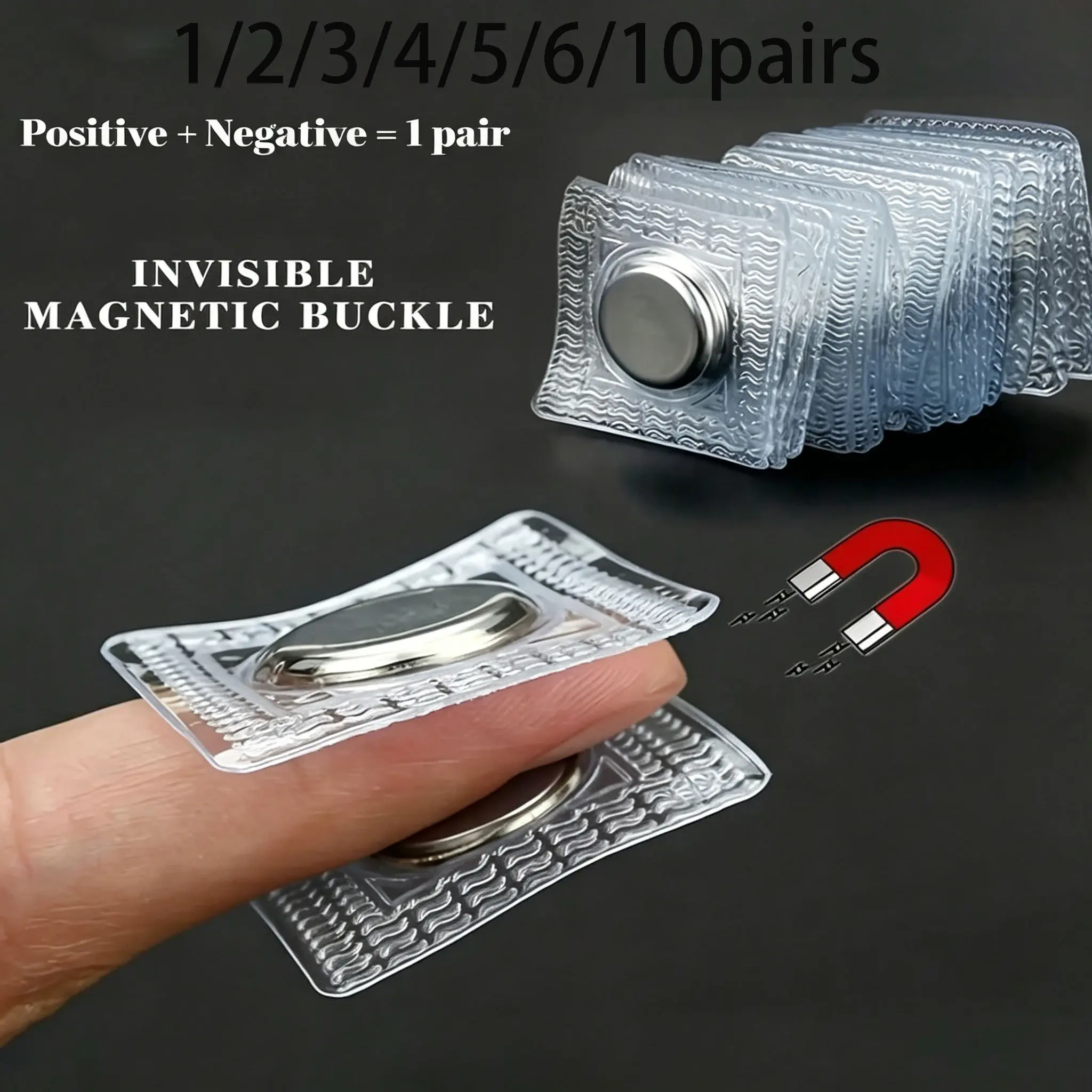 Invisible Magnetic Button, Multifunctional Sewing Button, Portable & Lightweight, Reusable Metal Button, Ideal for DIY Crafts & Clothing