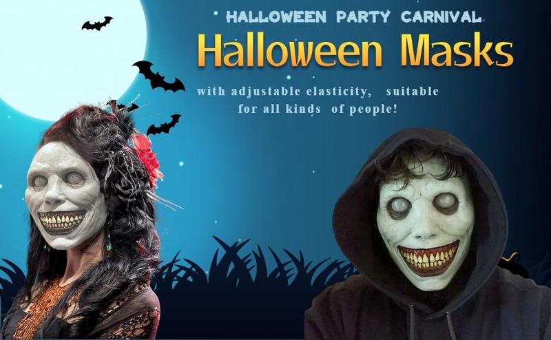 Scary Halloween Mask for Adults, Realistic and Durable Latex Creepy Horror Mask for Cosplay and Halloween Party