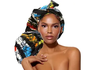 Long Satin Bonnet – Extra Large Sleep Cap for Natural Hair, Protective Satin Hair Wrap with Elastic & Ties, Man Bonnet, Braid Cap