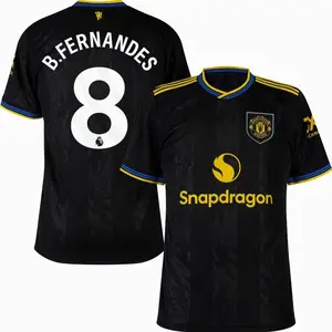 Custom Black Soccer Jersey Personalized Name & Number Football Shirt Unisex Breathable Fan Style Tee 2025/2026 3rd