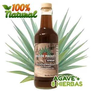 Herbalista VIRAL Maguey Black Juice - Jugo De Maguey Tarasco Asado Extract 33.3 Fl oz (1 Liter) | All Natural, 100% Juice | Jugo de Maguey de Michoacan, Sabor Natural. (33.3 Fl Oz, Natural)