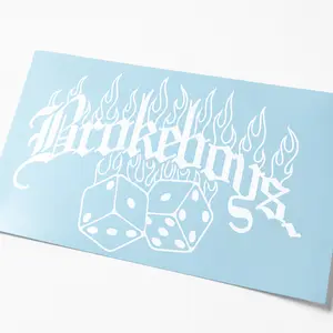Brokeboys Flames Automotive Accessory, Decorative Decal Sticker