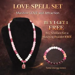[BUY 1 GET 1 Free]Love Spell Jewelry Set – Romantic Crystal Beaded Necklace, Matching Bracelet FREE