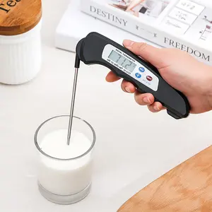 Digital Food Thermometer, 1 Count Collapsible Dustproof Probe Cooking Baking Thermometer, Barbecue Milk Kitchen Baked Food Oil Temperature Thermometer