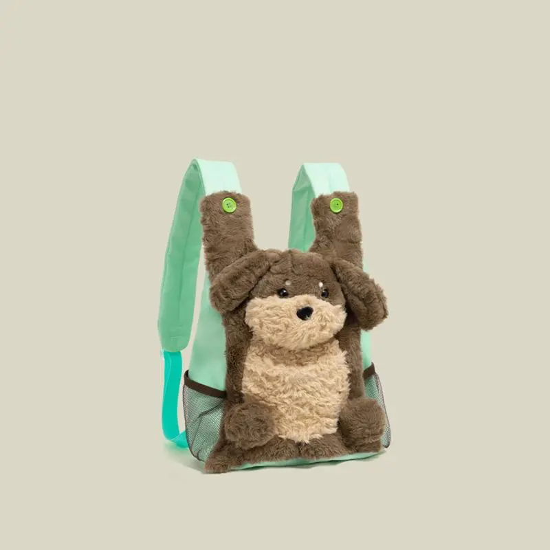 2026 New Cute Cartoon Plush Backpack  Adorable Puppy & Little Penguin Large Capacity Student School Bag