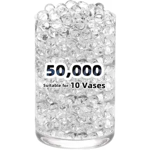 50,000 Clear Beads for Vases, Transparent Vase Filler, Christmas Decoration, Wedding Centerpiece, Floating Candles, Floral Decoration