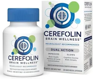 Brain Wellness, Targeted Nutrition for Cognitive Support, Improves Memory, Focus & Concentration, L-Methylfolate, NAC, B12, Neurologist Recommended (30 Count) Healthcare Vitamin Supplement Dietary Fitness Edible