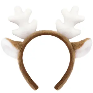 Reindeer  Headband,   Ears Headband for Christmas Santa Holiday Birthday Parties Halloween ,  Ear Costume Hairbands Accessories
