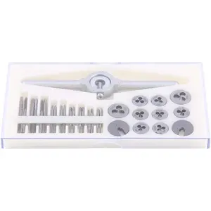 30Pcs/Set Metric Tap Dies Set Screw Threading Tapping Hand Kit with Wrench M1 M1.1 M1.2 M1.4 M1.6, M1.8 M2.0 M2.2 M2.5
